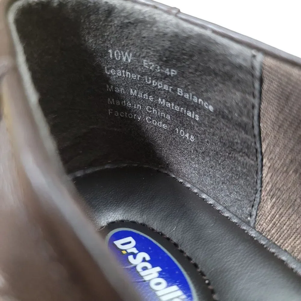 Dr Scholls Women's Brown Leather Tassel Loafers Size 10 W E23-4P‎